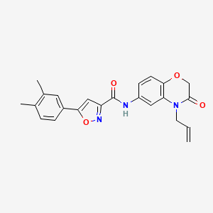 5-(3,4-dimethylphenyl)-N-[3-oxo-4-(prop-2-en-1-yl)-3,4-dihydro-2H-1,4-benzoxazin-6-yl]-1,2-oxazole-3-carboxamide