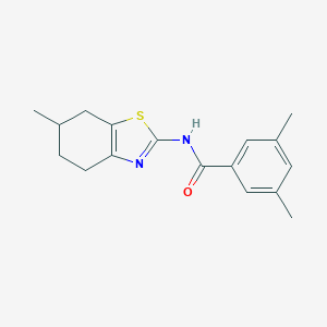 3,5-dimethyl-N-(6-methyl-4,5,6,7-tetrahydro-1,3-benzothiazol-2-yl)benzamide