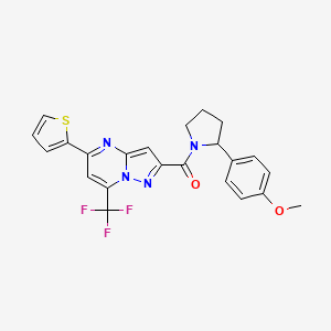 2-{[2-(4-methoxyphenyl)-1-pyrrolidinyl]carbonyl}-5-(2-thienyl)-7-(trifluoromethyl)pyrazolo[1,5-a]pyrimidine