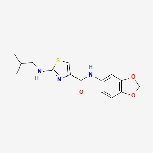 N-(1,3-benzodioxol-5-yl)-2-(isobutylamino)-1,3-thiazole-4-carboxamide