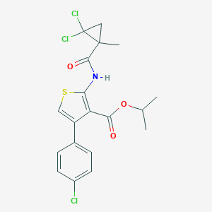 Isopropyl 4-(4-chlorophenyl)-2-{[(2,2-dichloro-1-methylcyclopropyl)carbonyl]amino}-3-thiophenecarboxylate