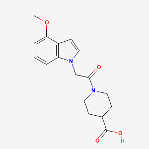 molecular formula C17H20N2O4 B4513983 1-[(4-methoxy-1H-indol-1-yl)acetyl]piperidine-4-carboxylic acid 