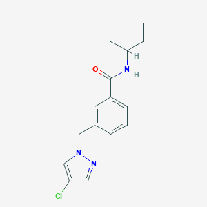 N-(sec-butyl)-3-[(4-chloro-1H-pyrazol-1-yl)methyl]benzamide