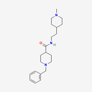 molecular formula C21H33N3O B4513996 1-benzyl-N-[2-(1-methyl-4-piperidinyl)ethyl]-4-piperidinecarboxamide 