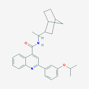 molecular formula C28H32N2O2 B451400 N-(1-bicyclo[2.2.1]hept-2-ylethyl)-2-(3-isopropoxyphenyl)-4-quinolinecarboxamide 
