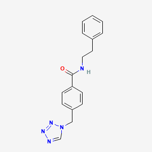 N-(2-phenylethyl)-4-(1H-tetrazol-1-ylmethyl)benzamide