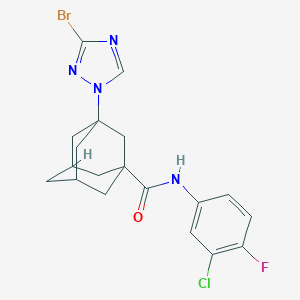 3-(3-bromo-1H-1,2,4-triazol-1-yl)-N-(3-chloro-4-fluorophenyl)-1-adamantanecarboxamide