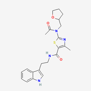 2-[acetyl(tetrahydro-2-furanylmethyl)amino]-N-[2-(1H-indol-3-yl)ethyl]-4-methyl-1,3-thiazole-5-carboxamide