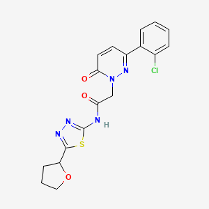 2-[3-(2-chlorophenyl)-6-oxopyridazin-1(6H)-yl]-N-[(2E)-5-(tetrahydrofuran-2-yl)-1,3,4-thiadiazol-2(3H)-ylidene]acetamide