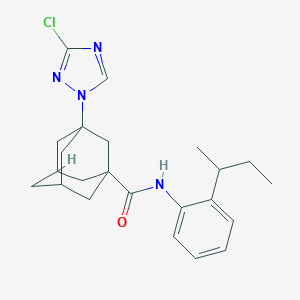 molecular formula C23H29ClN4O B451405 N-(2-sec-butylphenyl)-3-(3-chloro-1H-1,2,4-triazol-1-yl)-1-adamantanecarboxamide 