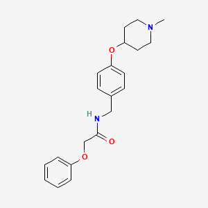 molecular formula C21H26N2O3 B4514050 N-{4-[(1-methyl-4-piperidinyl)oxy]benzyl}-2-phenoxyacetamide 