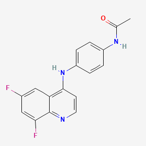 molecular formula C17H13F2N3O B4514058 N-[4-[(6,8-difluoroquinolin-4-yl)amino]phenyl]acetamide 