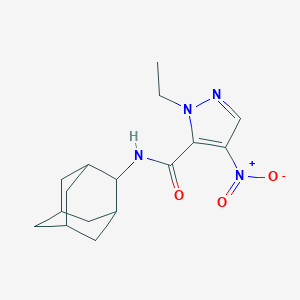 molecular formula C16H22N4O3 B451406 N-(2-adamantyl)-1-ethyl-4-nitro-1H-pyrazole-5-carboxamide 