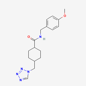 N-(4-methoxybenzyl)-4-(1H-tetrazol-1-ylmethyl)cyclohexanecarboxamide