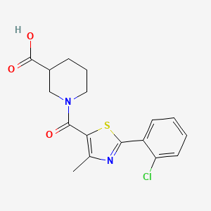 1-{[2-(2-Chlorophenyl)-4-methyl-1,3-thiazol-5-yl]carbonyl}piperidine-3-carboxylic acid