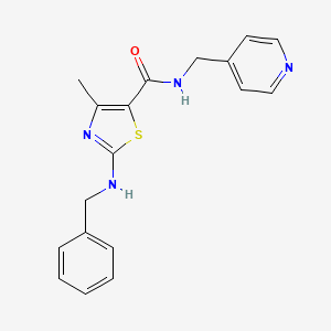 2-(benzylamino)-4-methyl-N-(pyridin-4-ylmethyl)-1,3-thiazole-5-carboxamide