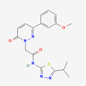 2-[3-(3-methoxyphenyl)-6-oxopyridazin-1(6H)-yl]-N-[(2E)-5-(propan-2-yl)-1,3,4-thiadiazol-2(3H)-ylidene]acetamide