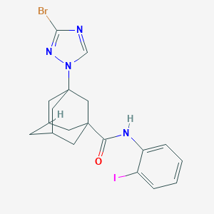 molecular formula C19H20BrIN4O B451412 3-(3-bromo-1H-1,2,4-triazol-1-yl)-N-(2-iodophenyl)-1-adamantanecarboxamide 