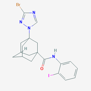 3-(3-bromo-1H-1,2,4-triazol-1-yl)-N-(2-iodophenyl)-1-adamantanecarboxamide