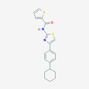 molecular formula C20H20N2OS2 B451414 N-[4-(4-cyclohexylphenyl)-1,3-thiazol-2-yl]thiophene-2-carboxamide 