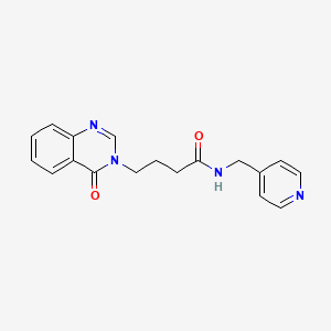 molecular formula C18H18N4O2 B4514145 4-[4-oxo-3(4H)-quinazolinyl]-N-(4-pyridylmethyl)butanamide 