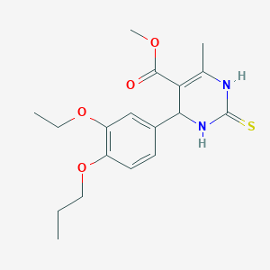 Methyl 4-(3-ethoxy-4-propoxyphenyl)-6-methyl-2-thioxo-1,2,3,4-tetrahydro-5-pyrimidinecarboxylate