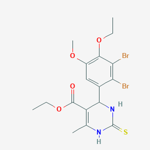 Ethyl 4-(2,3-dibromo-4-ethoxy-5-methoxyphenyl)-6-methyl-2-thioxo-1,2,3,4-tetrahydro-5-pyrimidinecarboxylate