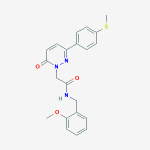 molecular formula C21H21N3O3S B4514175 N-(2-methoxybenzyl)-2-[3-[4-(methylthio)phenyl]-6-oxo-1(6H)-pyridazinyl]acetamide 