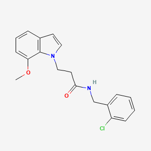 N-(2-chlorobenzyl)-3-(7-methoxy-1H-indol-1-yl)propanamide