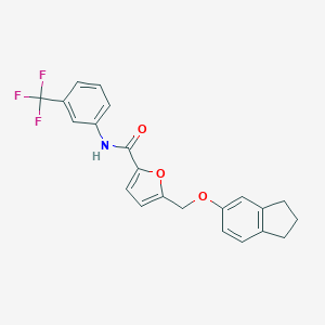 5-[(2,3-dihydro-1H-inden-5-yloxy)methyl]-N-[3-(trifluoromethyl)phenyl]-2-furamide