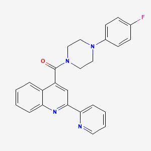 [4-(4-Fluorophenyl)piperazin-1-yl][2-(pyridin-2-yl)quinolin-4-yl]methanone