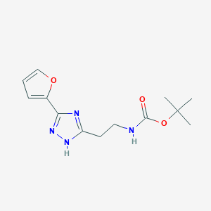 tert-butyl {2-[3-(2-furyl)-1H-1,2,4-triazol-5-yl]ethyl}carbamate