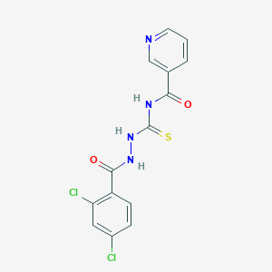 N-[N'-(2,4-Dichloro-benzoyl)-hydrazinocarbothioyl]-nicotinamide