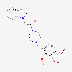 molecular formula C24H29N3O4 B4514208 1-{2-oxo-2-[4-(2,3,4-trimethoxybenzyl)-1-piperazinyl]ethyl}-1H-indole 