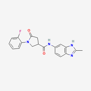 1-(2-fluorophenyl)-N-(2-methyl-1H-benzimidazol-5-yl)-5-oxopyrrolidine-3-carboxamide