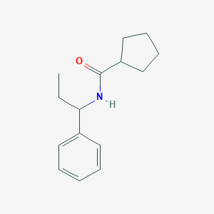molecular formula C15H21NO B451421 N-(1-phenylpropyl)cyclopentanecarboxamide 