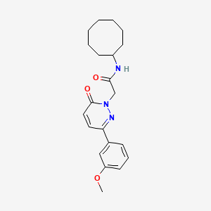 molecular formula C21H27N3O3 B4514219 N-cyclooctyl-2-[3-(3-methoxyphenyl)-6-oxo-1(6H)-pyridazinyl]acetamide 