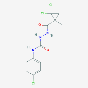 molecular formula C12H12Cl3N3O2 B451422 N-(4-chlorophenyl)-2-[(2,2-dichloro-1-methylcyclopropyl)carbonyl]hydrazinecarboxamide 