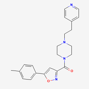 1-[5-(4-METHYLPHENYL)-1,2-OXAZOLE-3-CARBONYL]-4-[2-(PYRIDIN-4-YL)ETHYL]PIPERAZINE