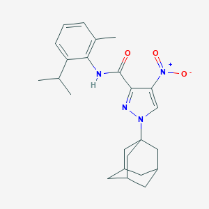 molecular formula C24H30N4O3 B451423 1-(1-adamantyl)-4-nitro-N-(2-isopropyl-6-methylphenyl)-1H-pyrazole-3-carboxamide 
