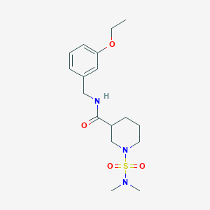 molecular formula C17H27N3O4S B4514230 1-[(dimethylamino)sulfonyl]-N-(3-ethoxybenzyl)-3-piperidinecarboxamide 