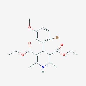 molecular formula C20H24BrNO5 B451424 Diethyl 4-(2-bromo-5-methoxyphenyl)-2,6-dimethyl-1,4-dihydropyridine-3,5-dicarboxylate 