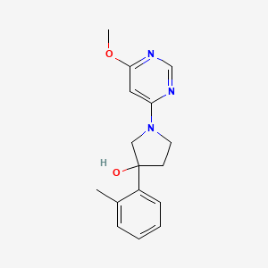 1-(6-methoxypyrimidin-4-yl)-3-(2-methylphenyl)pyrrolidin-3-ol