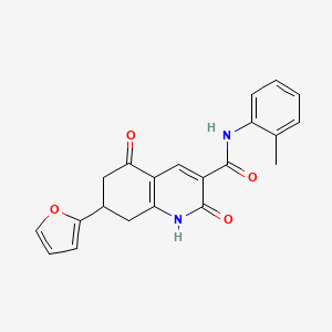 7-(furan-2-yl)-N-(2-methylphenyl)-2,5-dioxo-1,2,5,6,7,8-hexahydroquinoline-3-carboxamide