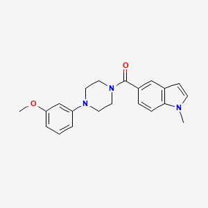 molecular formula C21H23N3O2 B4514282 (4-(3-methoxyphenyl)piperazin-1-yl)(1-methyl-1H-indol-5-yl)methanone 