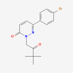 molecular formula C16H17BrN2O2 B4514303 6-(4-bromophenyl)-2-(3,3-dimethyl-2-oxobutyl)pyridazin-3(2H)-one 