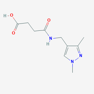 molecular formula C10H15N3O3 B451431 4-{[(1,3-dimethyl-1H-pyrazol-4-yl)methyl]amino}-4-oxobutanoic acid CAS No. 522622-05-5