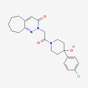 2-{2-[4-(4-chlorophenyl)-4-hydroxypiperidino]-2-oxoethyl}-2,5,6,7,8,9-hexahydro-3H-cyclohepta[c]pyridazin-3-one