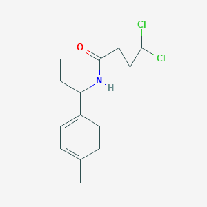 2,2-dichloro-1-methyl-N-[1-(4-methylphenyl)propyl]cyclopropanecarboxamide