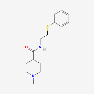 1-methyl-N-[2-(phenylthio)ethyl]-4-piperidinecarboxamide